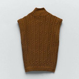 SALE! BRAND NEW ZARA WOMEN’S CABLE KNIT VEST